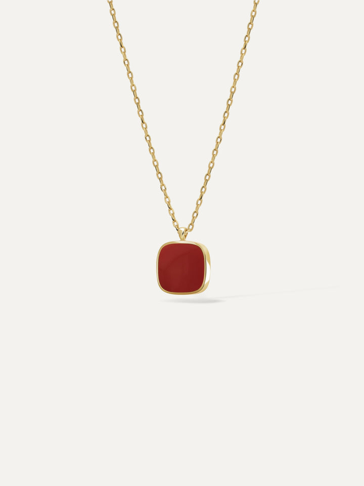 Collier muse agate rouge