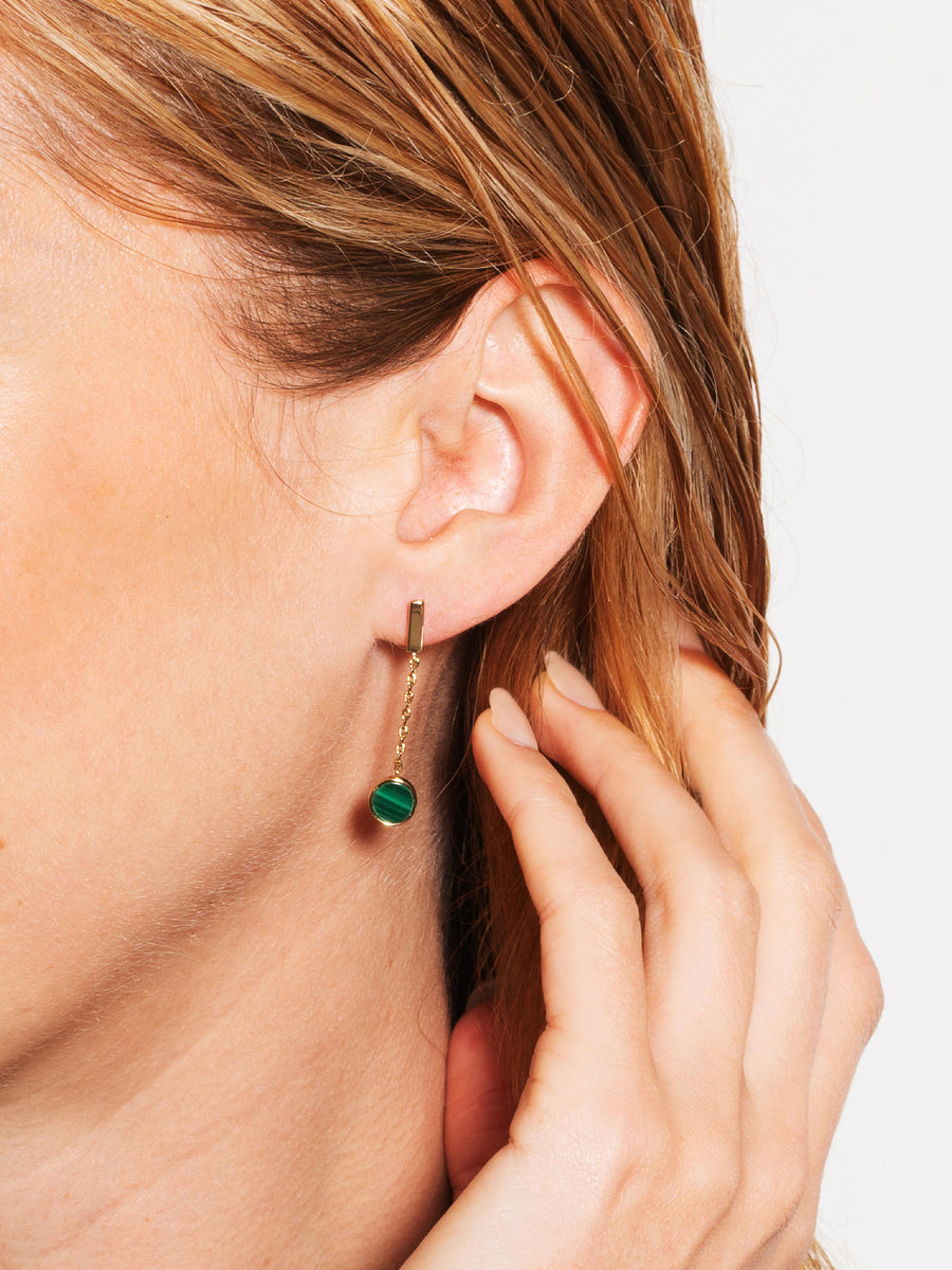 Photo Boucles d'oreilles Origine - Malachite - Variante 2