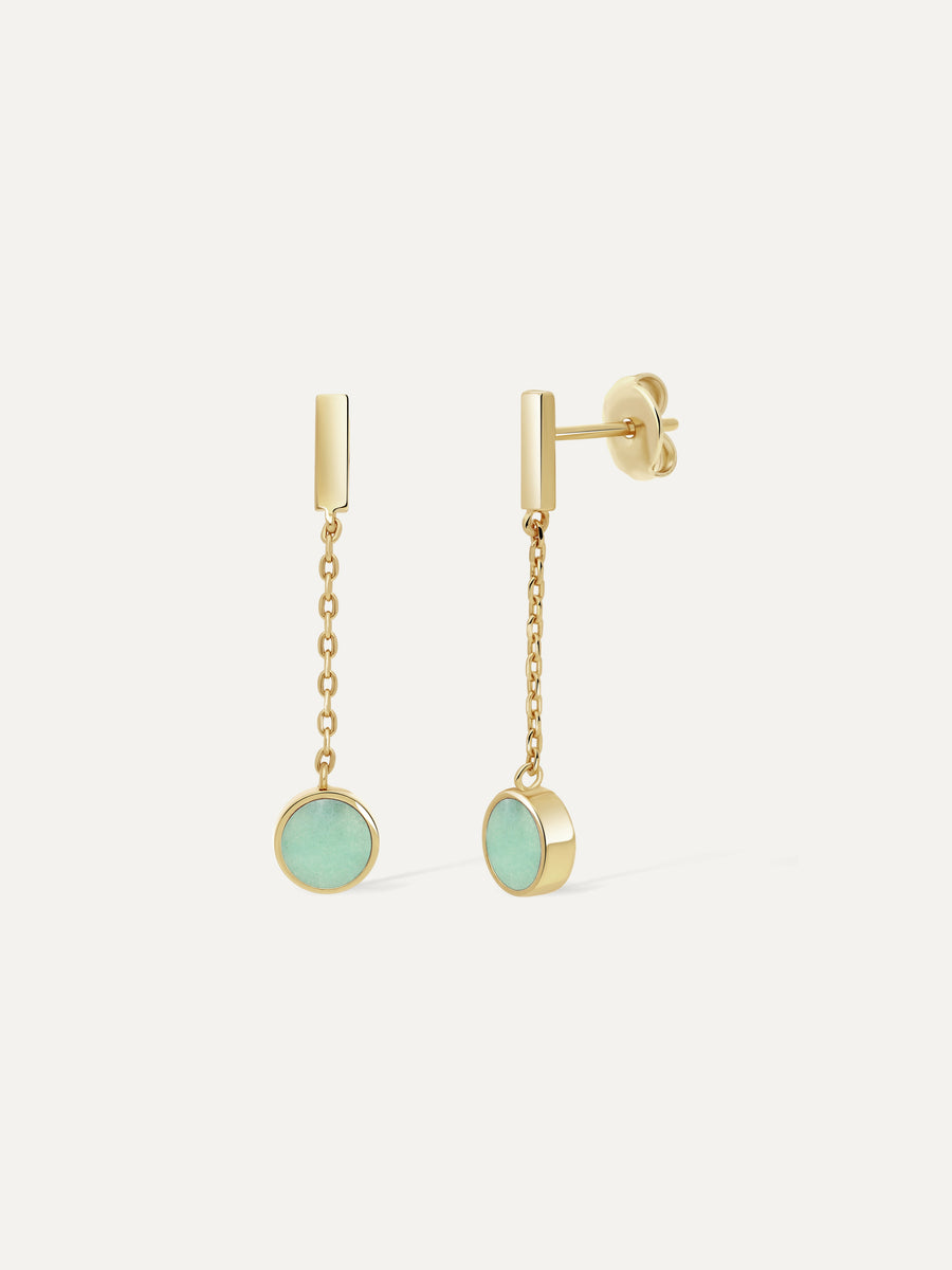 Boucles d'oreilles Origine - Aventurine verte